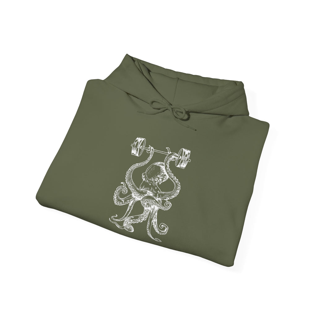 Funny Gym Hoodie – Octopus Weightlifting Graphic