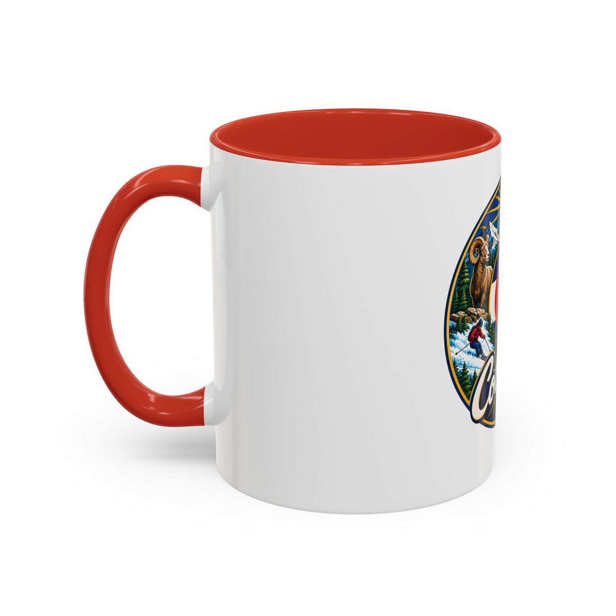 Colorado Retro State Flag Coffee Mug — Scenic Mountains & Wildlife Accent Mug