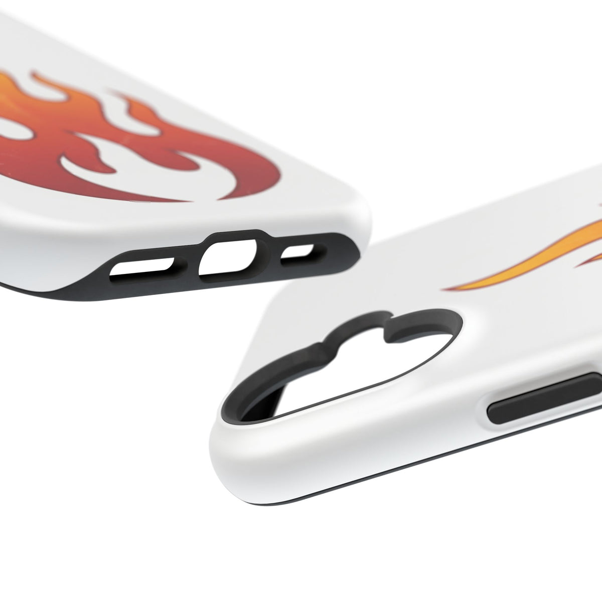 Flame Graphic Phone Case — Magnetic Impact‑Resistant Protective Cover