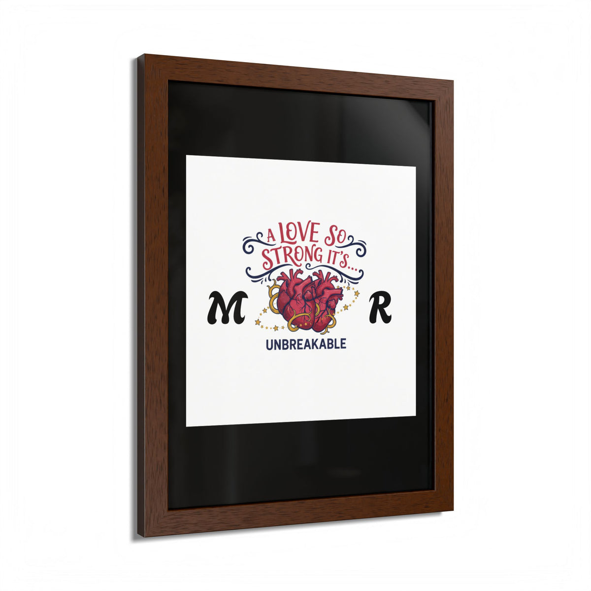Framed Poster — "Unbreakable Love" (Multi‑Color)