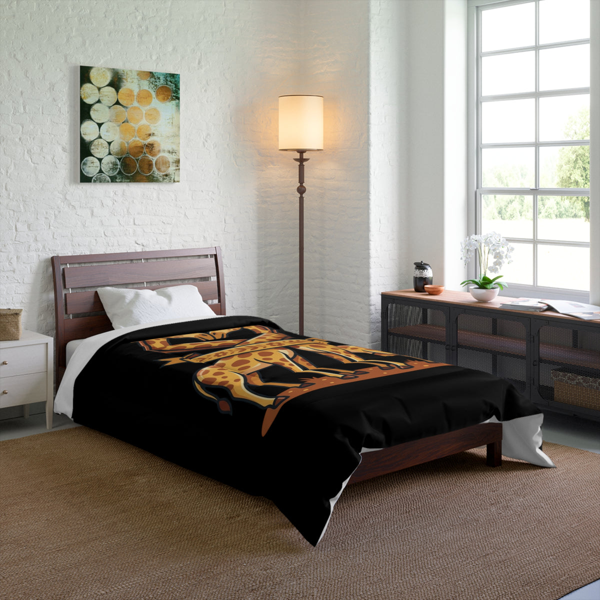 Giraffe Heart Comforter – Cute Matching Giraffes Kids Bedding