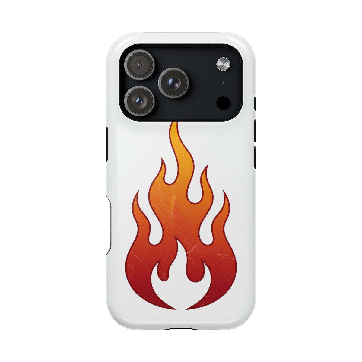 Flame Graphic Phone Case — Magnetic Impact‑Resistant Protective Cover