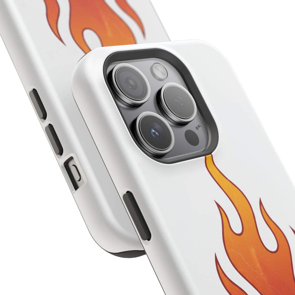 Flame Graphic Phone Case — Magnetic Impact‑Resistant Protective Cover