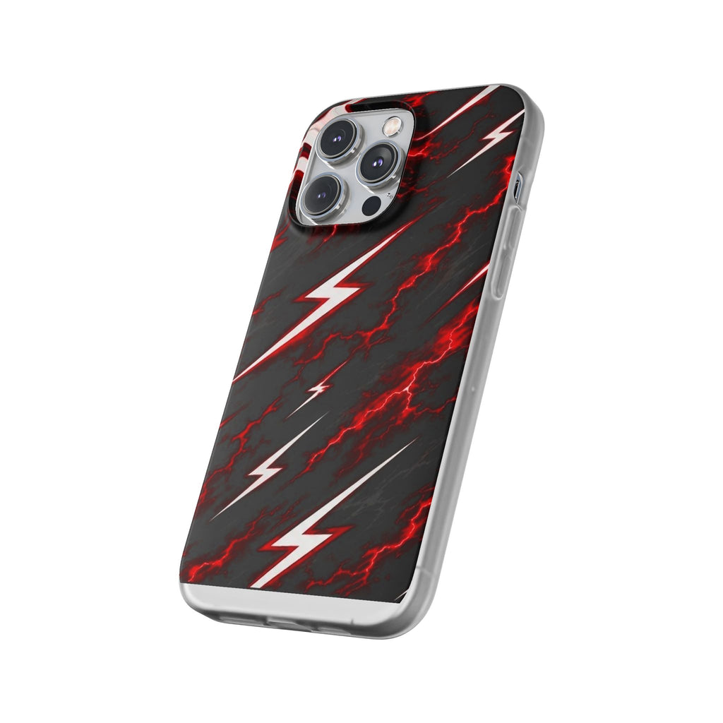 Phone Case — Red Lightning Bolt Storm Flexi Case
