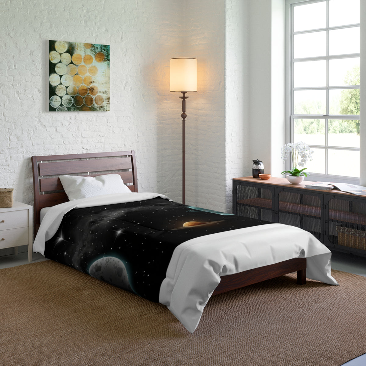 Galaxy Planets Comforter — Space-Themed Kids & Teen Bedding
