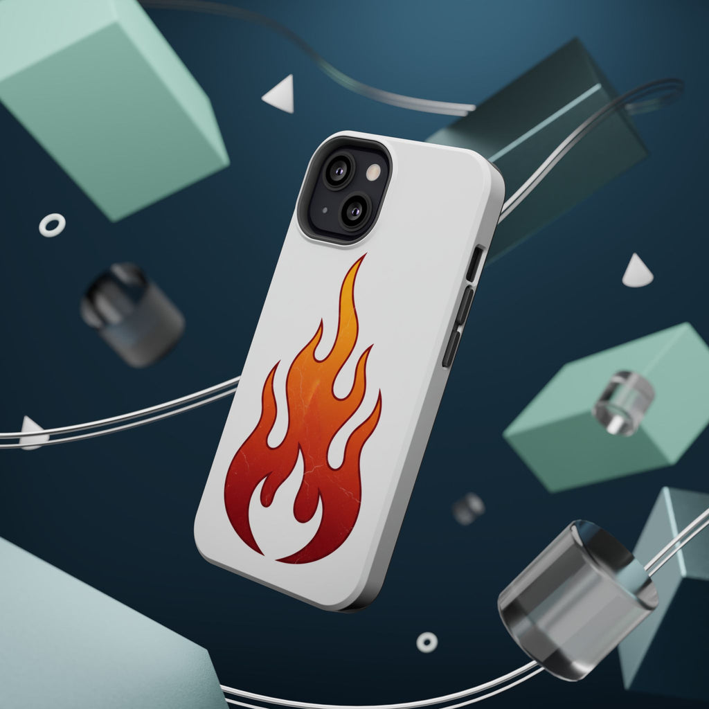 Flame Graphic Phone Case — Magnetic Impact‑Resistant Protective Cover