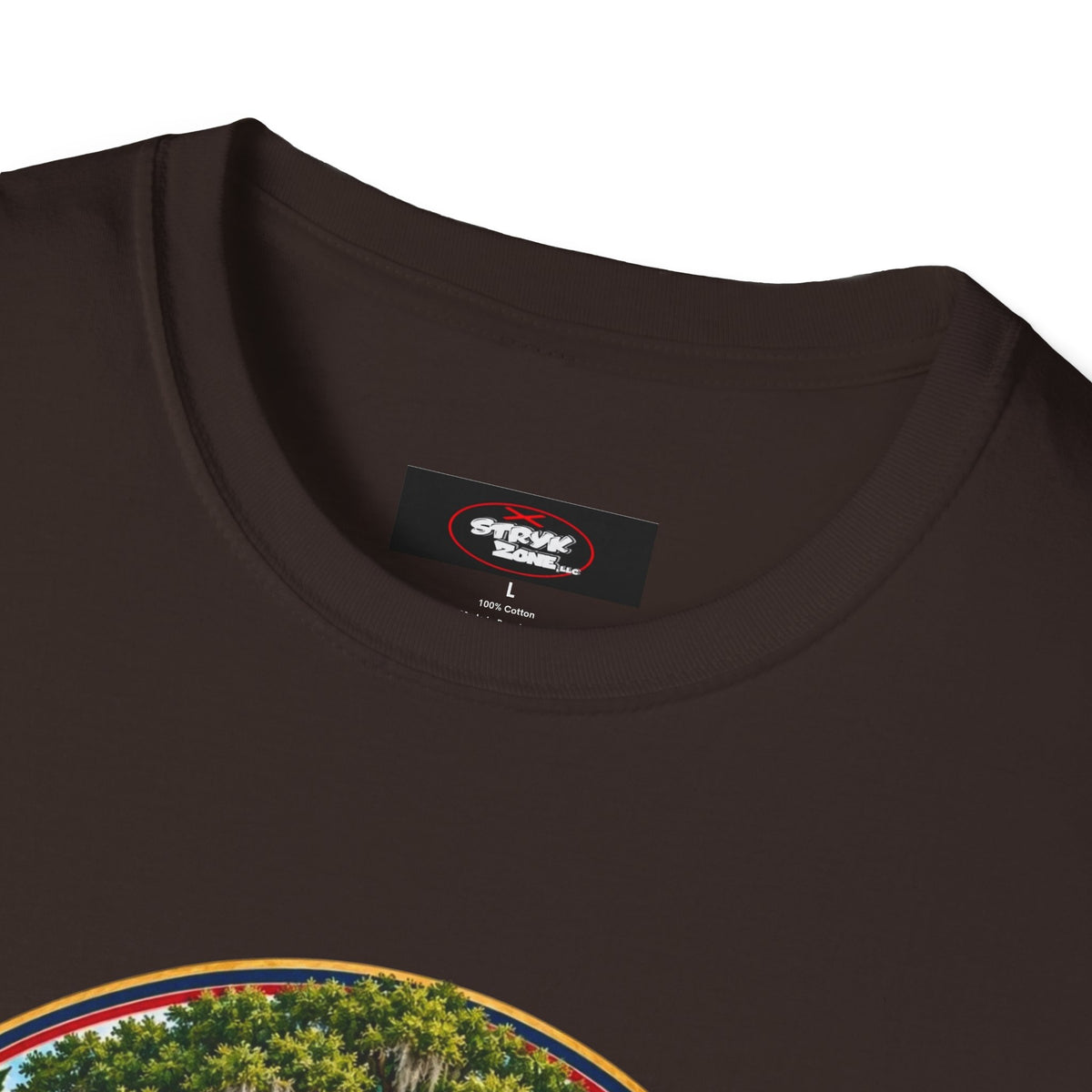 Georgia State Emblem T-Shirt – Peach, Magnolia & Flag Design