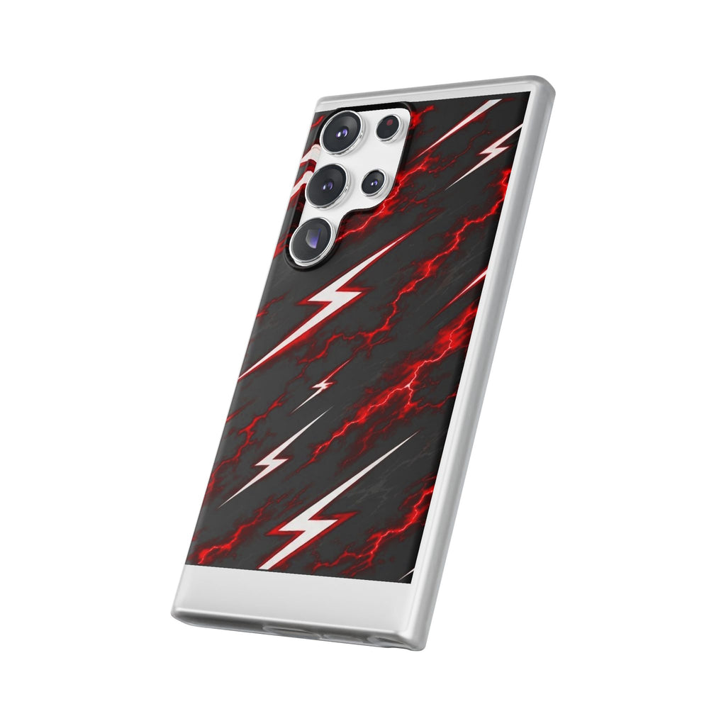 Phone Case — Red Lightning Bolt Storm Flexi Case