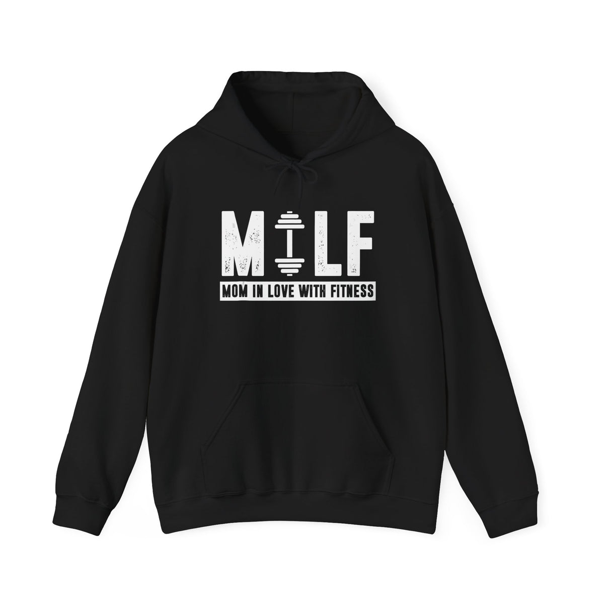 Fearless fit mom graphic on a hoodie
