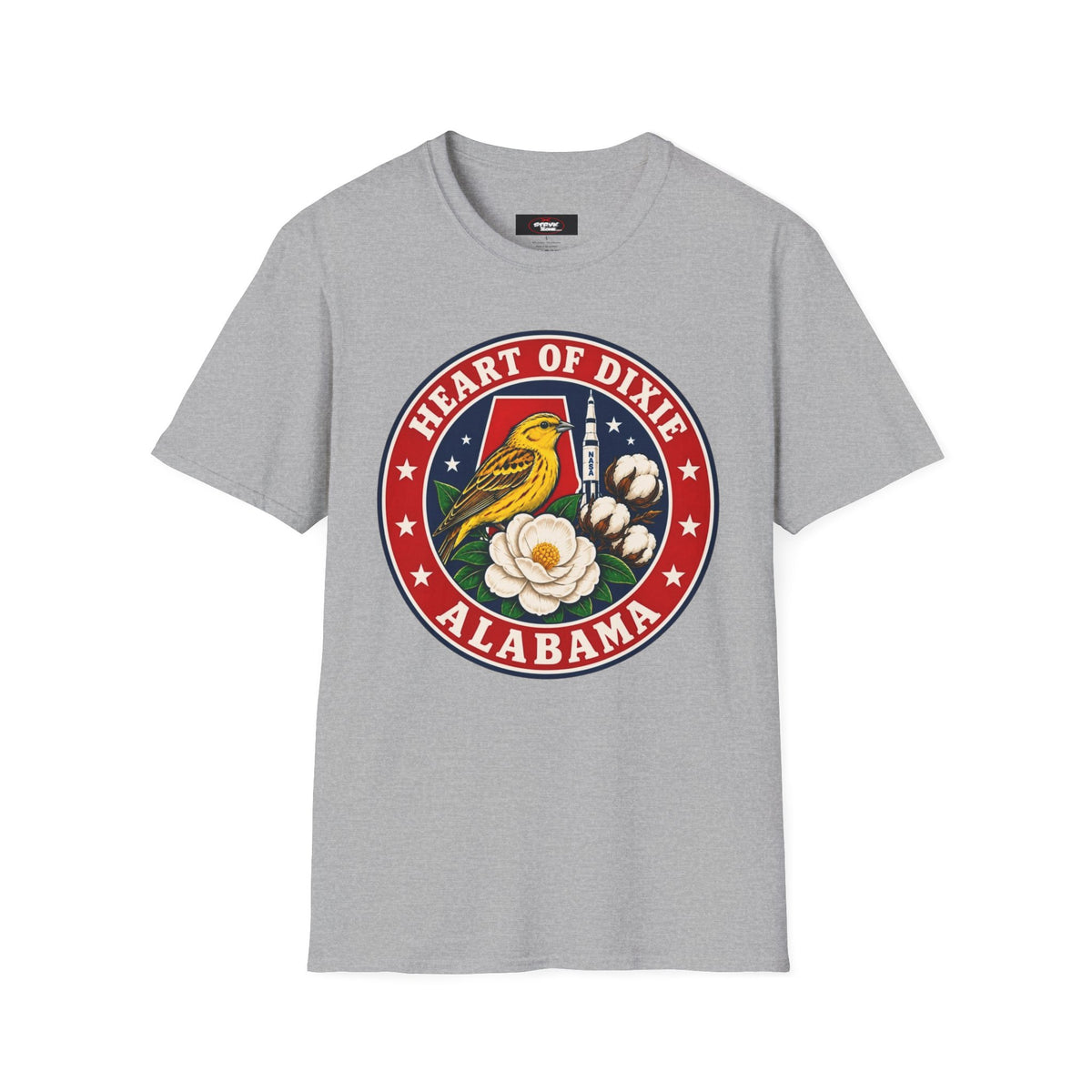 Alabama Heart of Dixie T‑Shirt — Yellowhammer & Magnolia State Emblem