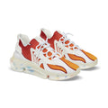 Men's Flame Mesh Sneakers — Breathable Athletic Shoes with Orange Red Flame Design