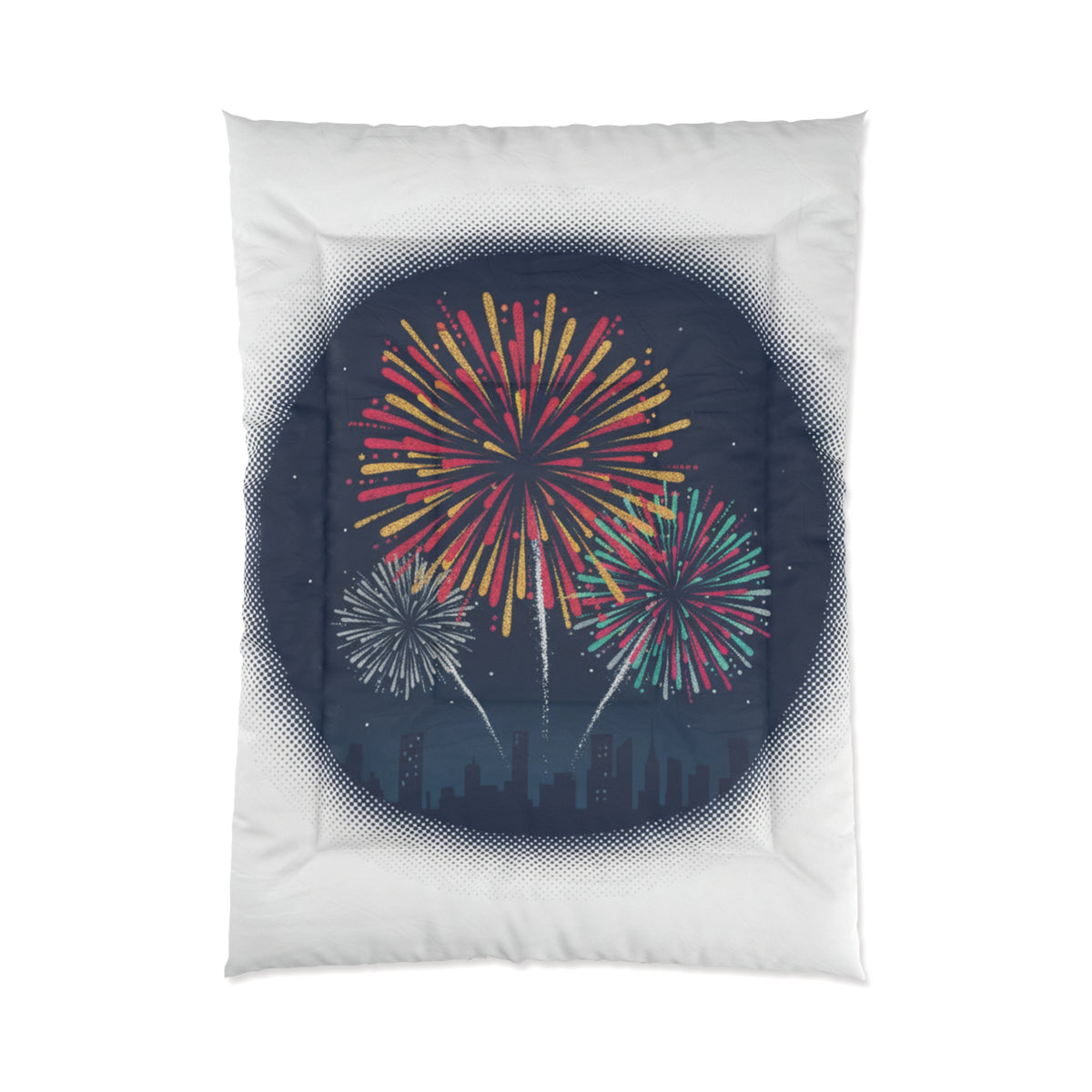 Fireworks Comforter – Night Sky Celebration Bedding (Fourth of July, New Year)