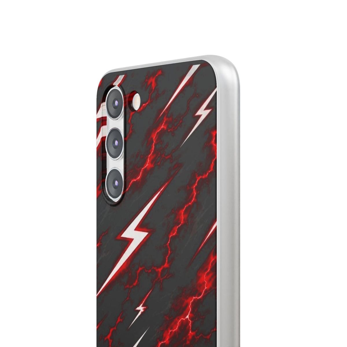 Phone Case — Red Lightning Bolt Storm Flexi Case