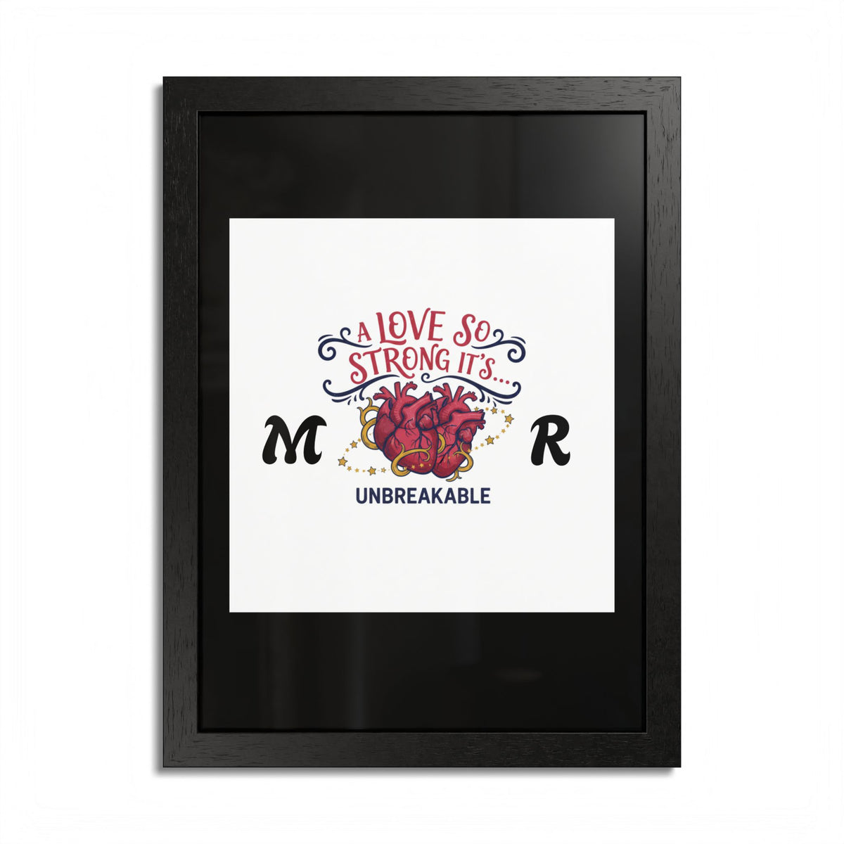 Framed Poster — "Unbreakable Love" (Multi‑Color)