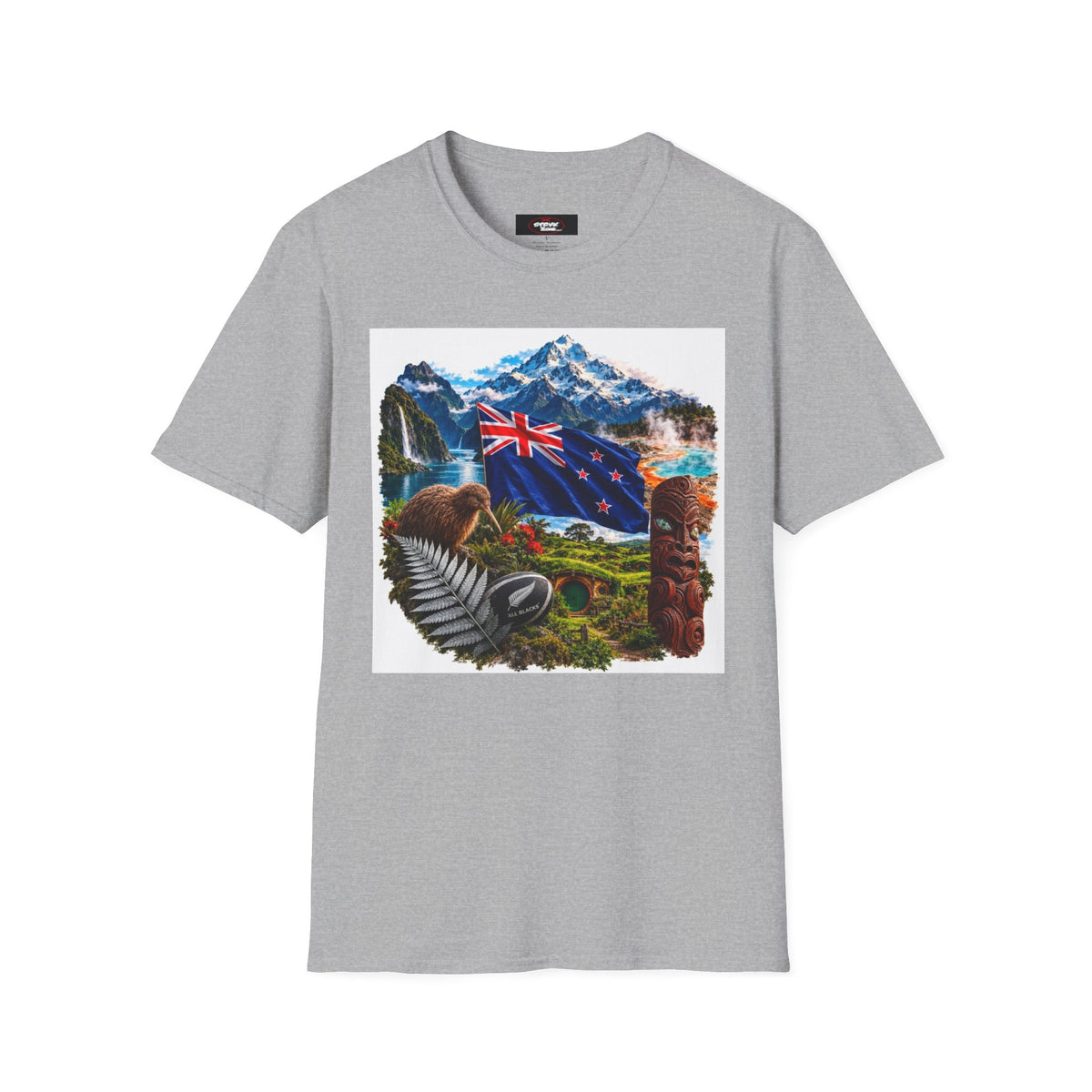 New Zealand Heritage T-Shirt – Kiwi, Fern & Mount Cook Scenic Tee