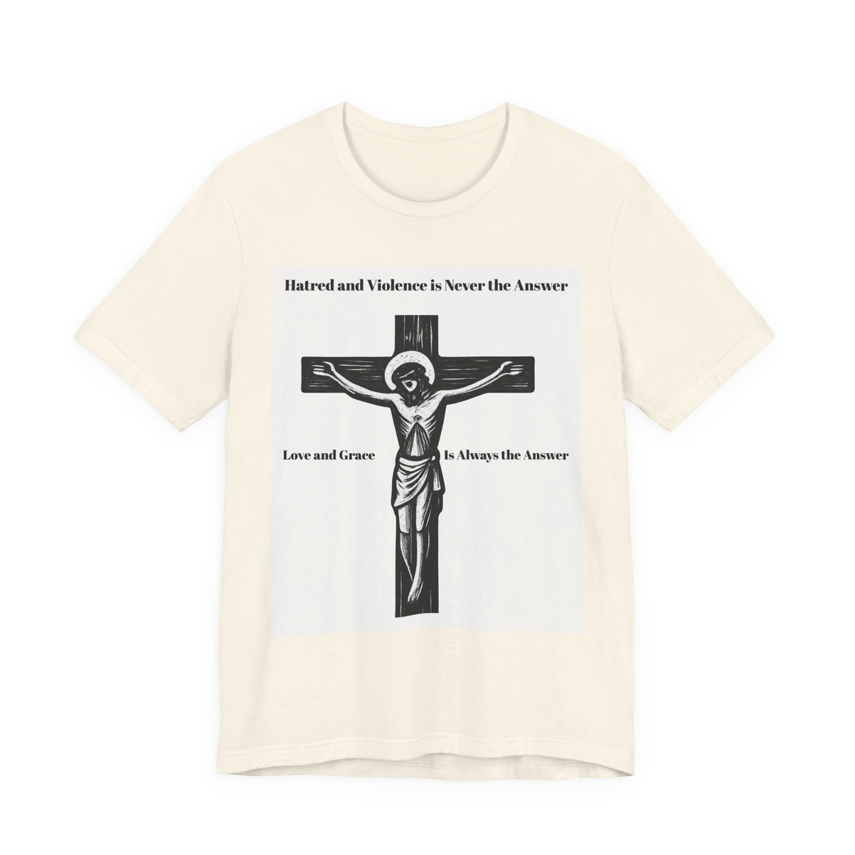 Christian faith T-shirt with Jesus crucifix graphic