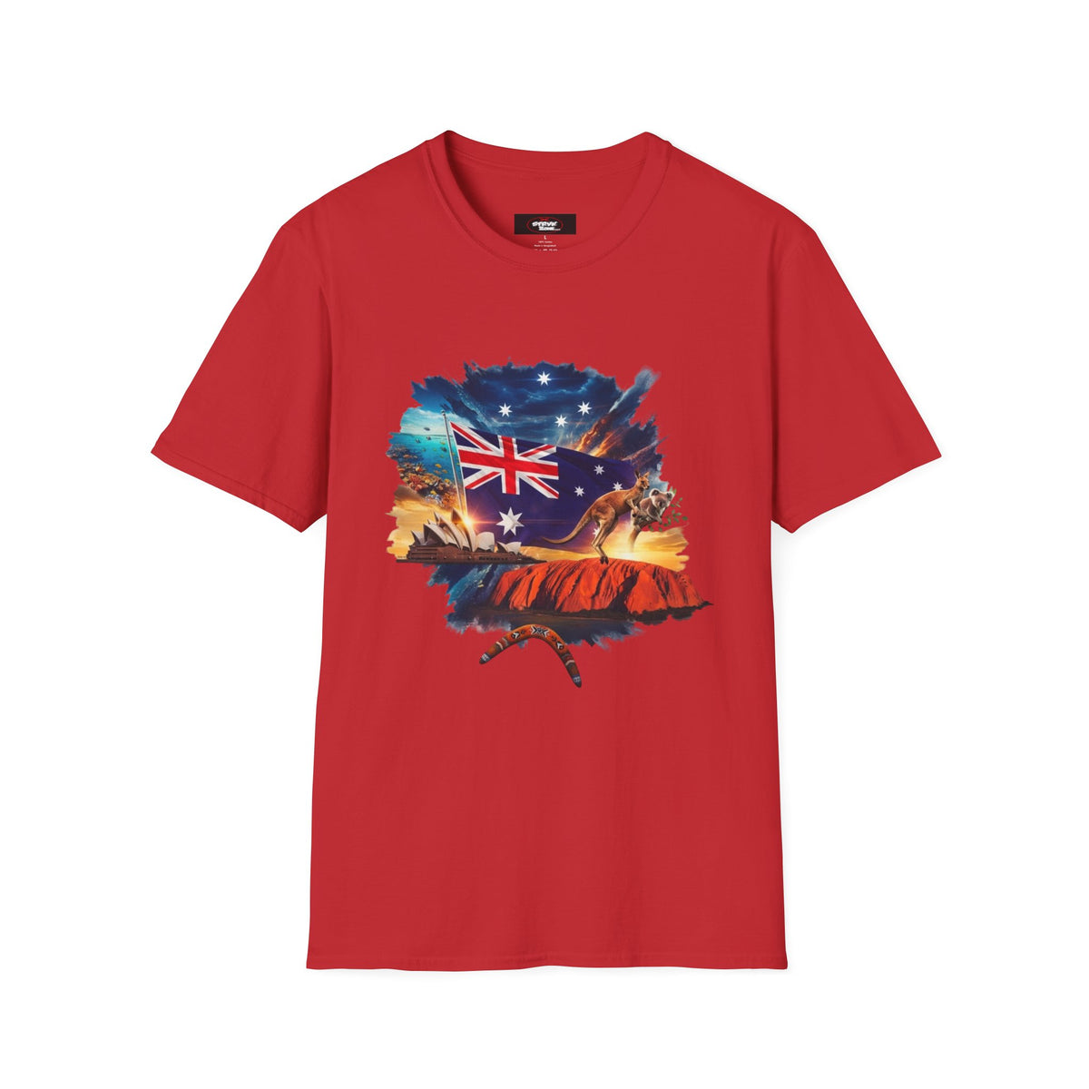 Australia Flag Uluru T‑Shirt — Outback Sunset Aussie Pride Tee