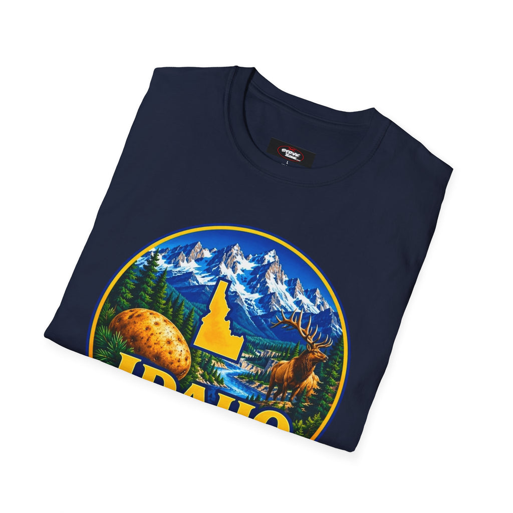 Idaho Gem State T-Shirt — Scenic Mountain, Moose & Potato State Pride