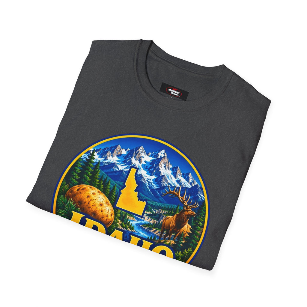 Idaho Gem State T-Shirt — Scenic Mountain, Moose & Potato State Pride