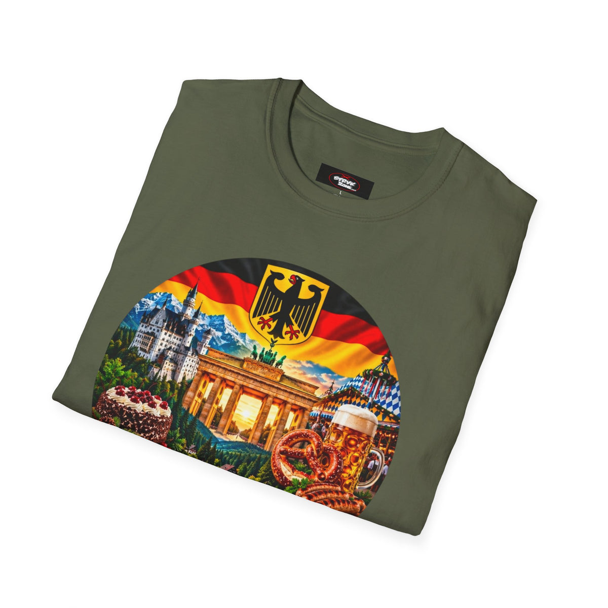 Germany Vintage Travel T-Shirt — Retro German Landmarks & Crest Graphic