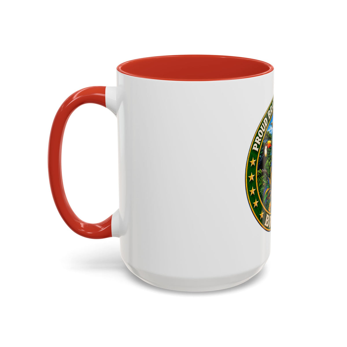 Brazil Pride Coffee Mug – "Proud Brazilian Heritage" Accent Ceramic Mug (11/15oz)
