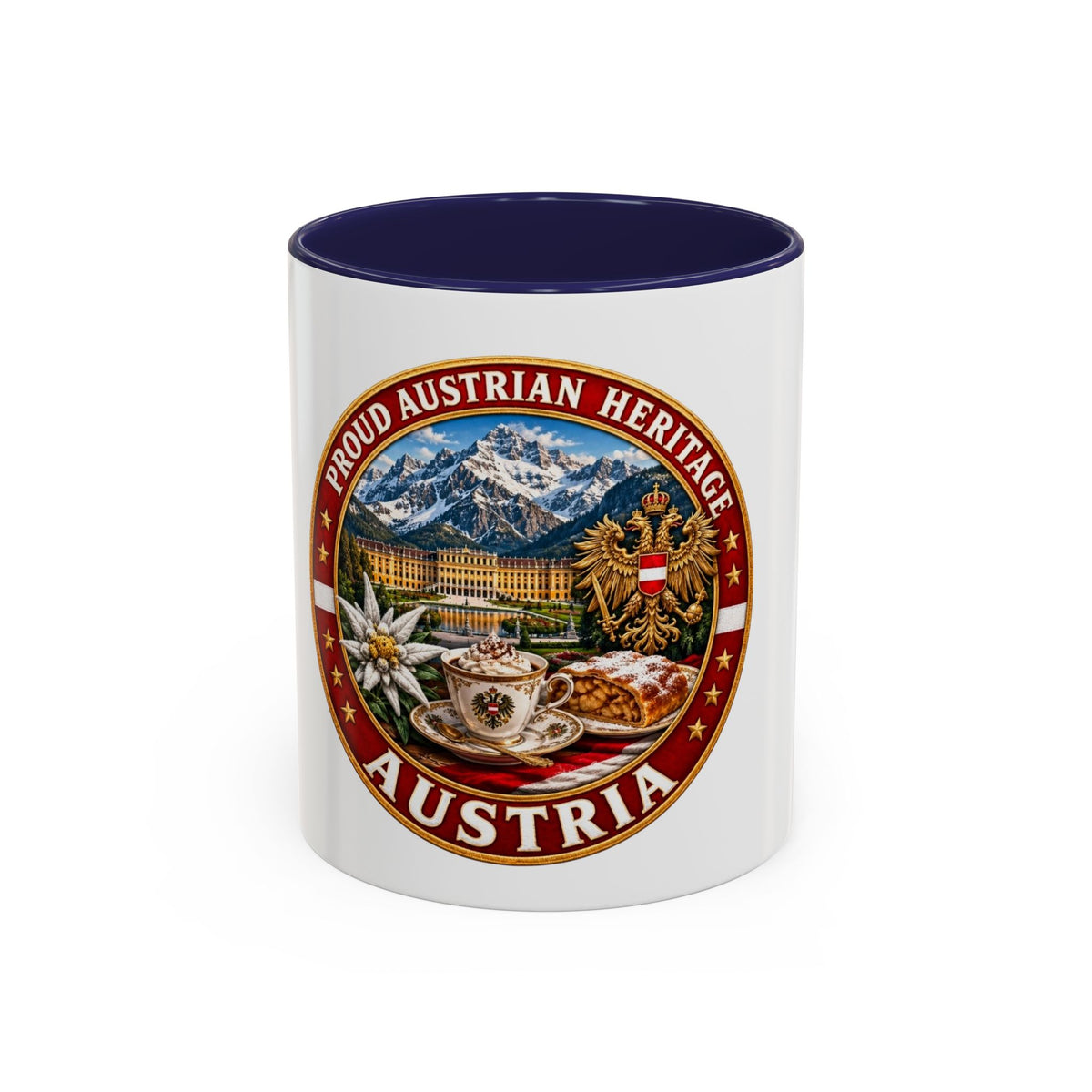 Austria Heritage Coffee Mug — Proud Austrian Heritage Accent Mug (11/15oz)