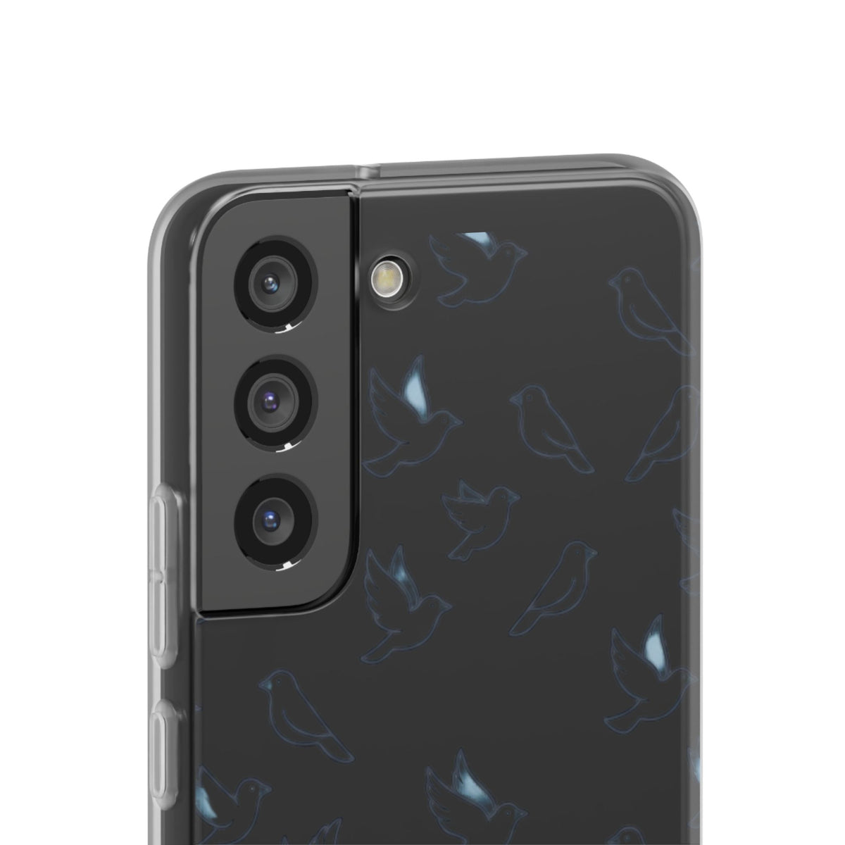 Dove Pattern Flexi Phone Case — Minimal White Bird Protective Case