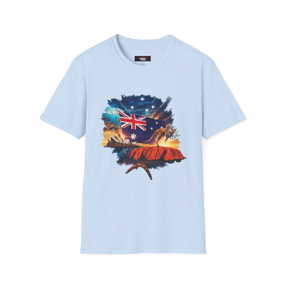 Australia Flag Uluru T‑Shirt — Outback Sunset Aussie Pride Tee