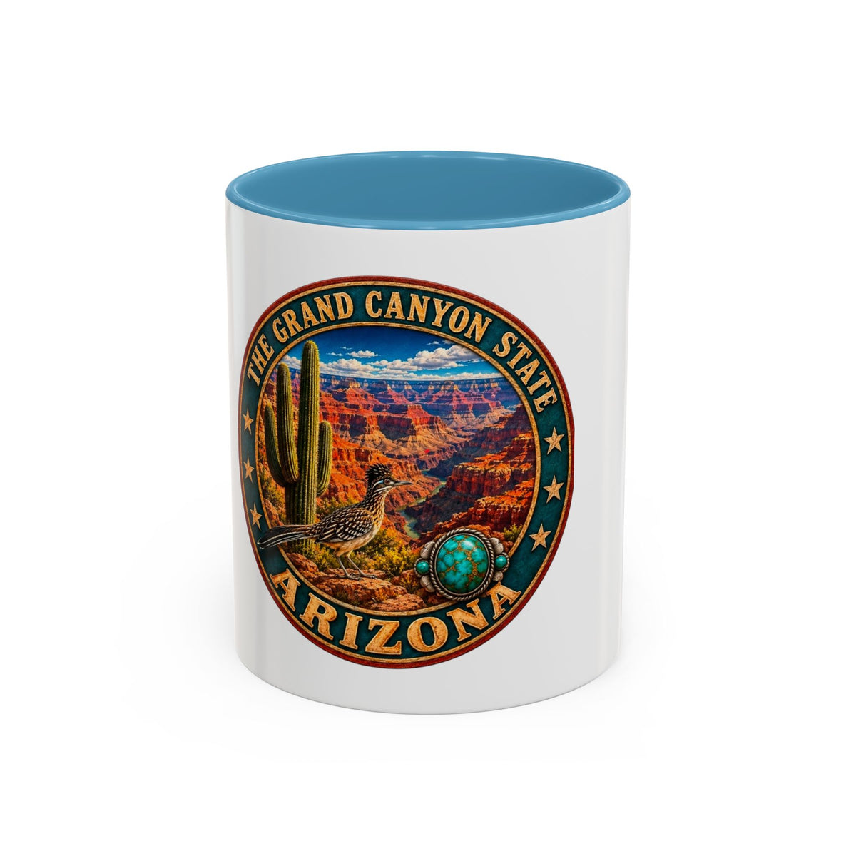 Arizona Grand Canyon Coffee Mug – Vintage State Seal Accent Mug (11/15 oz)