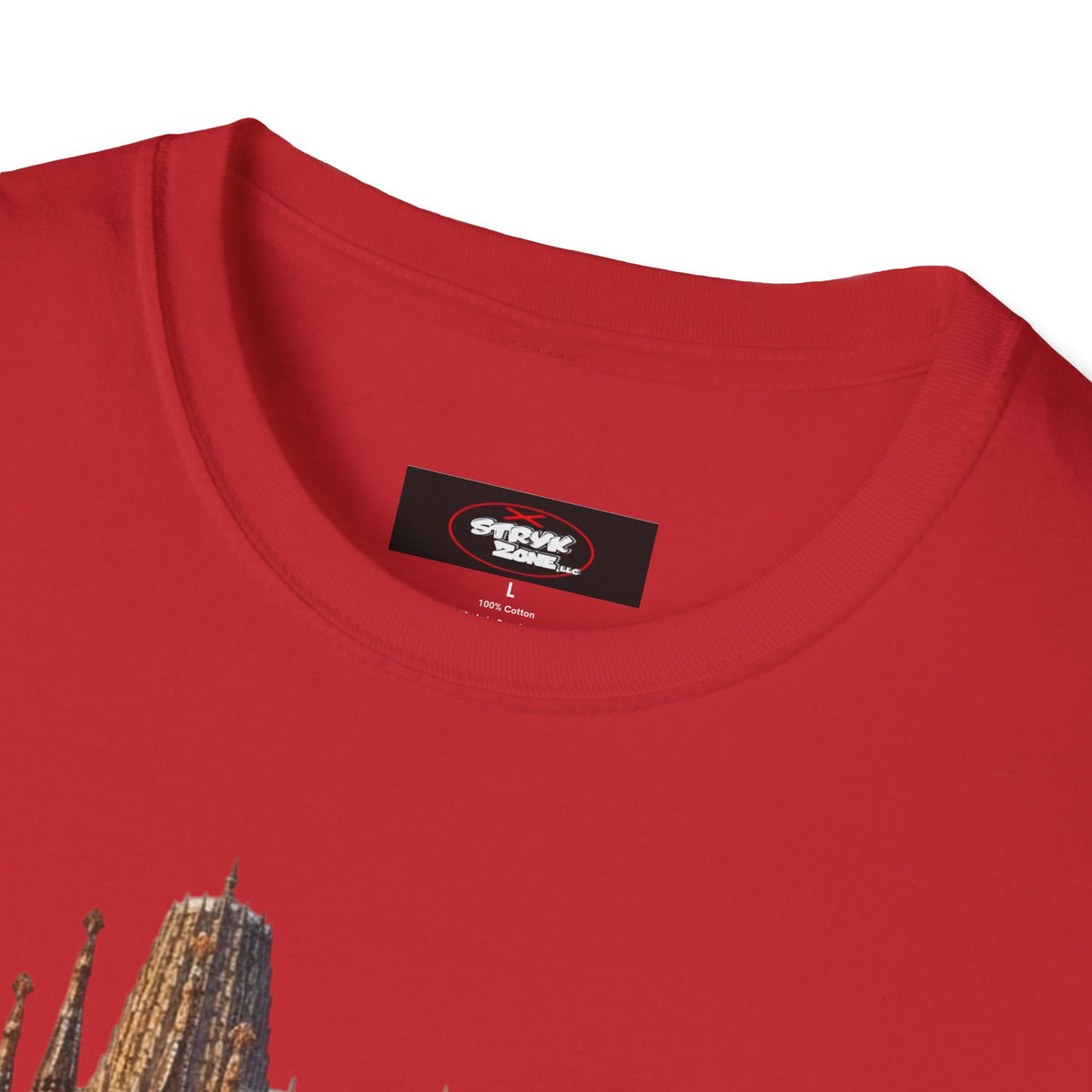 Spain Travel Collage T-Shirt — Paella, Guitar & Spanish Flag Graphic Tee