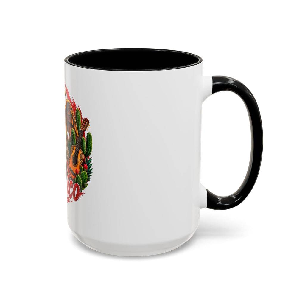 Mexico Souvenir Coffee Mug — Mexican Eagle, Cactus & Guitar Accent Mug