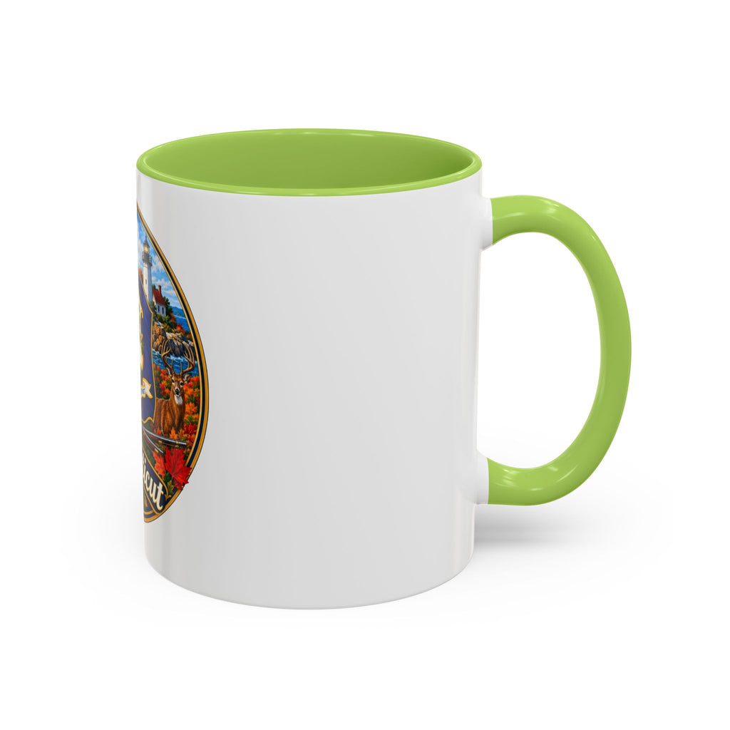 Connecticut State Crest Accent Coffee Mug — Scenic State Seal Design (11/15 oz)