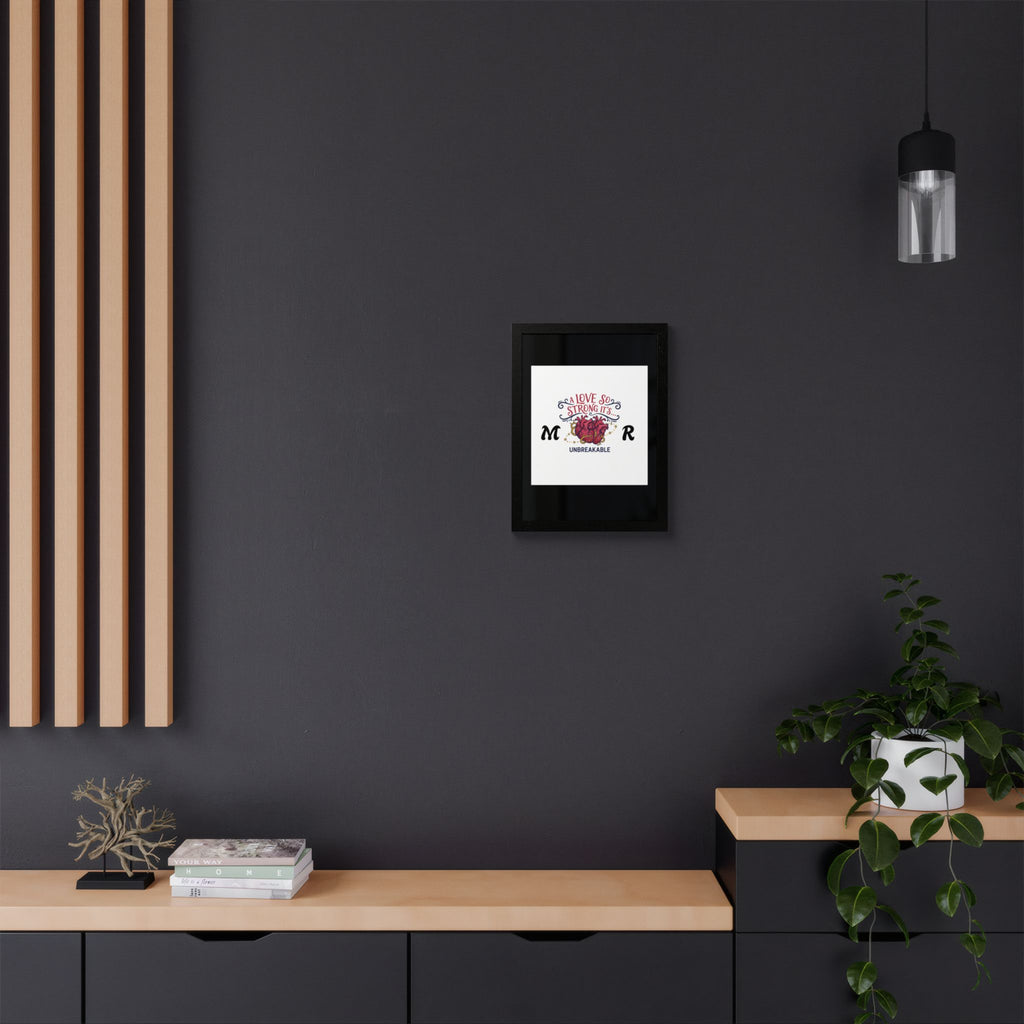 Framed Poster — "Unbreakable Love" (Multi‑Color)