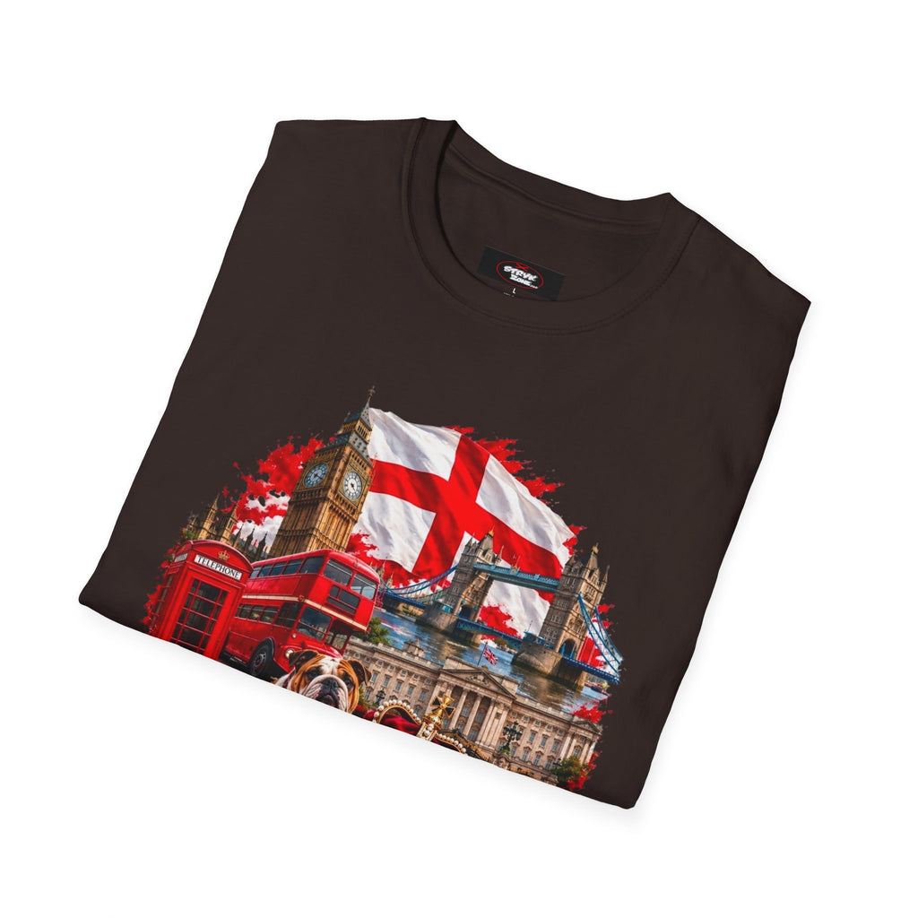 England Collage T‑Shirt — London Icons & St. George’s Flag Design