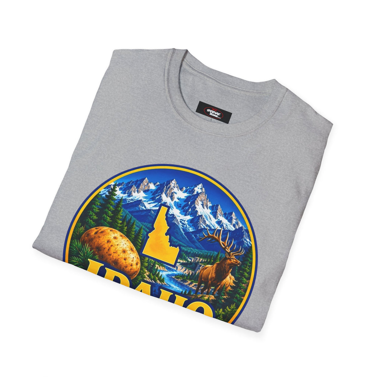 Idaho Gem State T-Shirt — Scenic Mountain, Moose & Potato State Pride