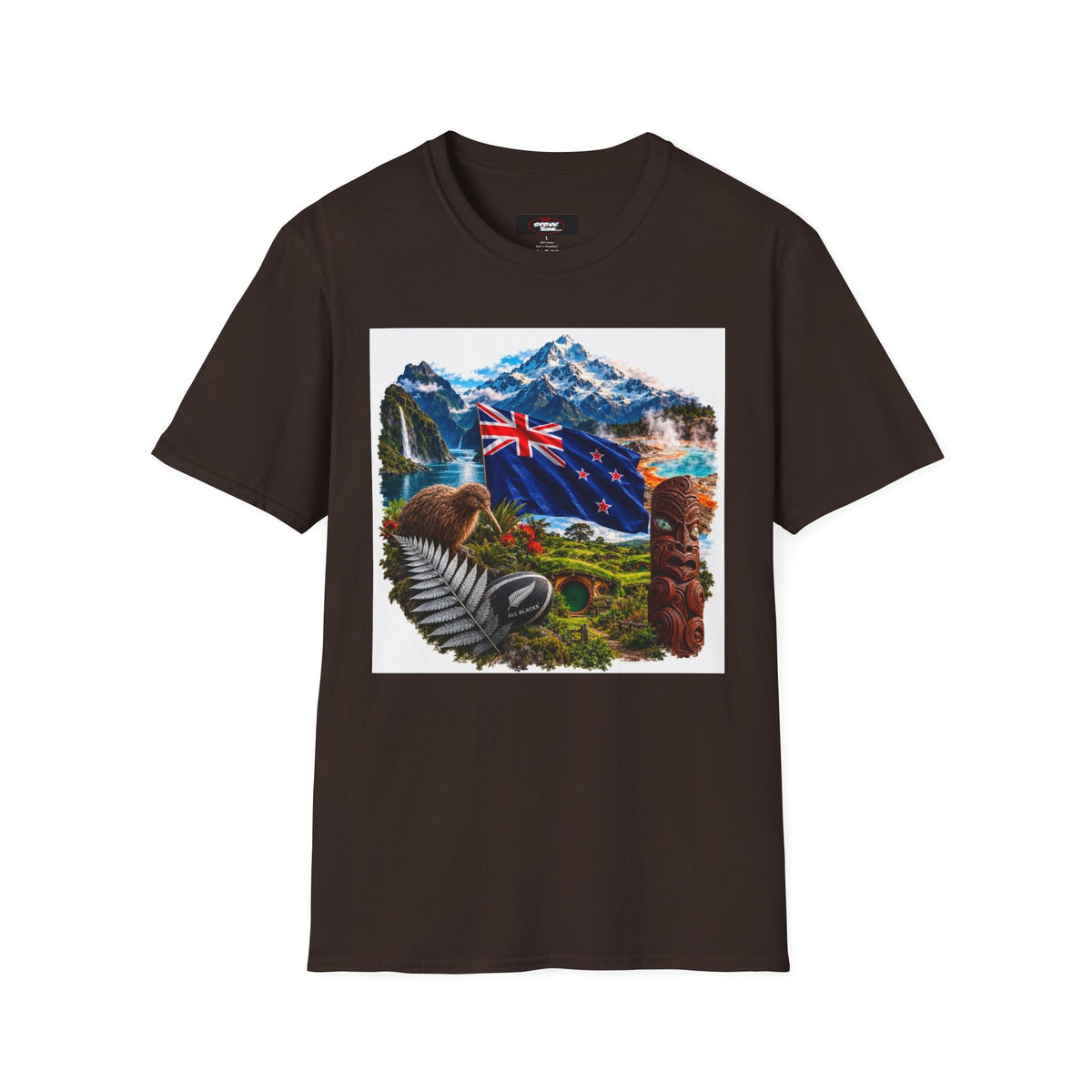 New Zealand Heritage T-Shirt – Kiwi, Fern & Mount Cook Scenic Tee