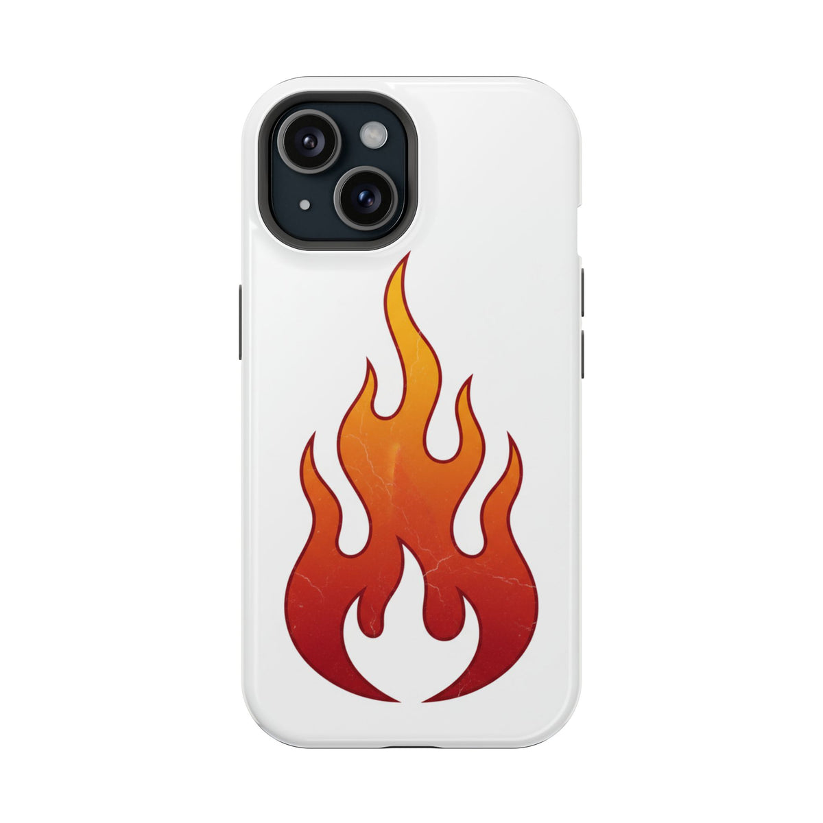 Flame Graphic Phone Case — Magnetic Impact‑Resistant Protective Cover