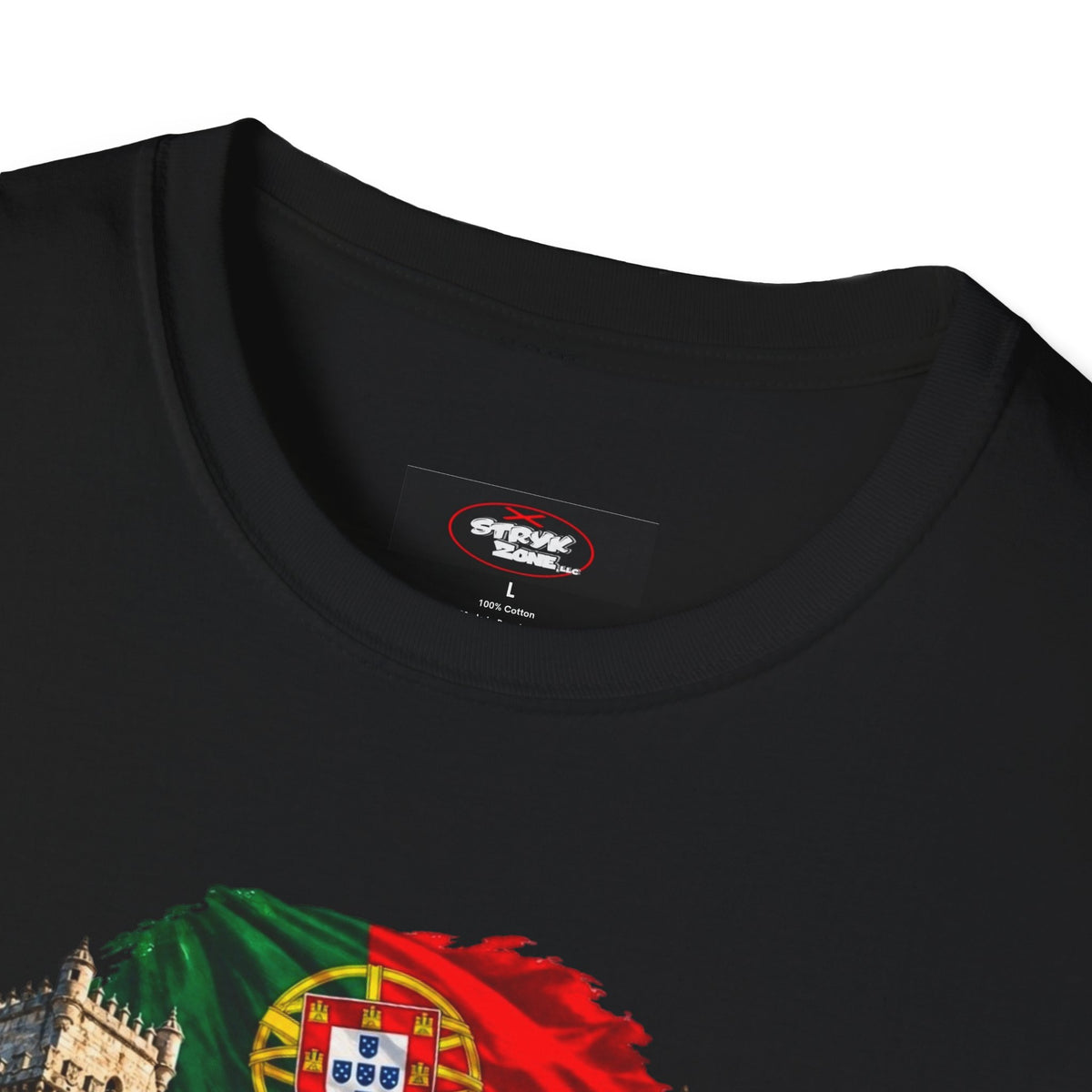 Portugal Travel T-Shirt — Vintage Lisbon Landmarks & Azulejo Heart Design
