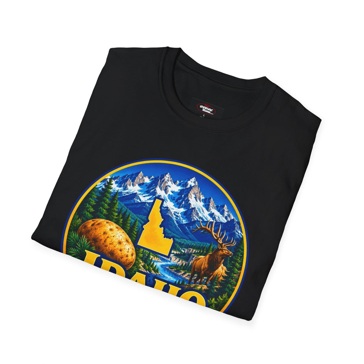 Idaho Gem State T-Shirt — Scenic Mountain, Moose & Potato State Pride