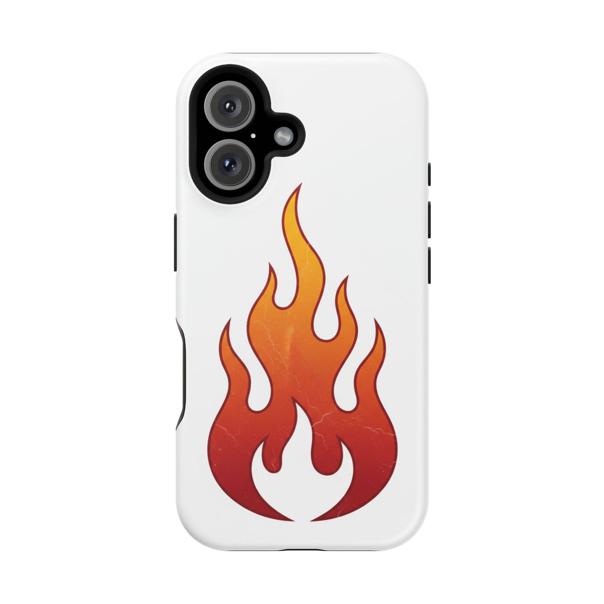 Flame Graphic Phone Case — Magnetic Impact‑Resistant Protective Cover