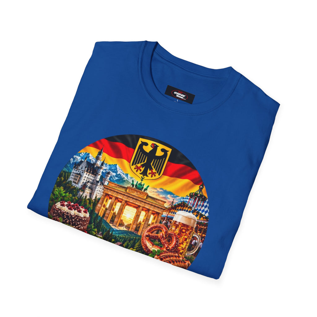 Germany Vintage Travel T-Shirt — Retro German Landmarks & Crest Graphic