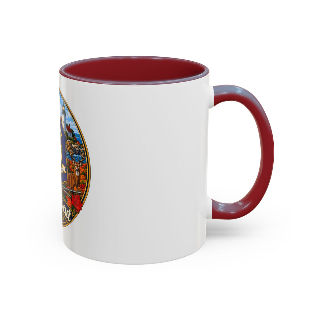 Connecticut State Crest Accent Coffee Mug — Scenic State Seal Design (11/15 oz)