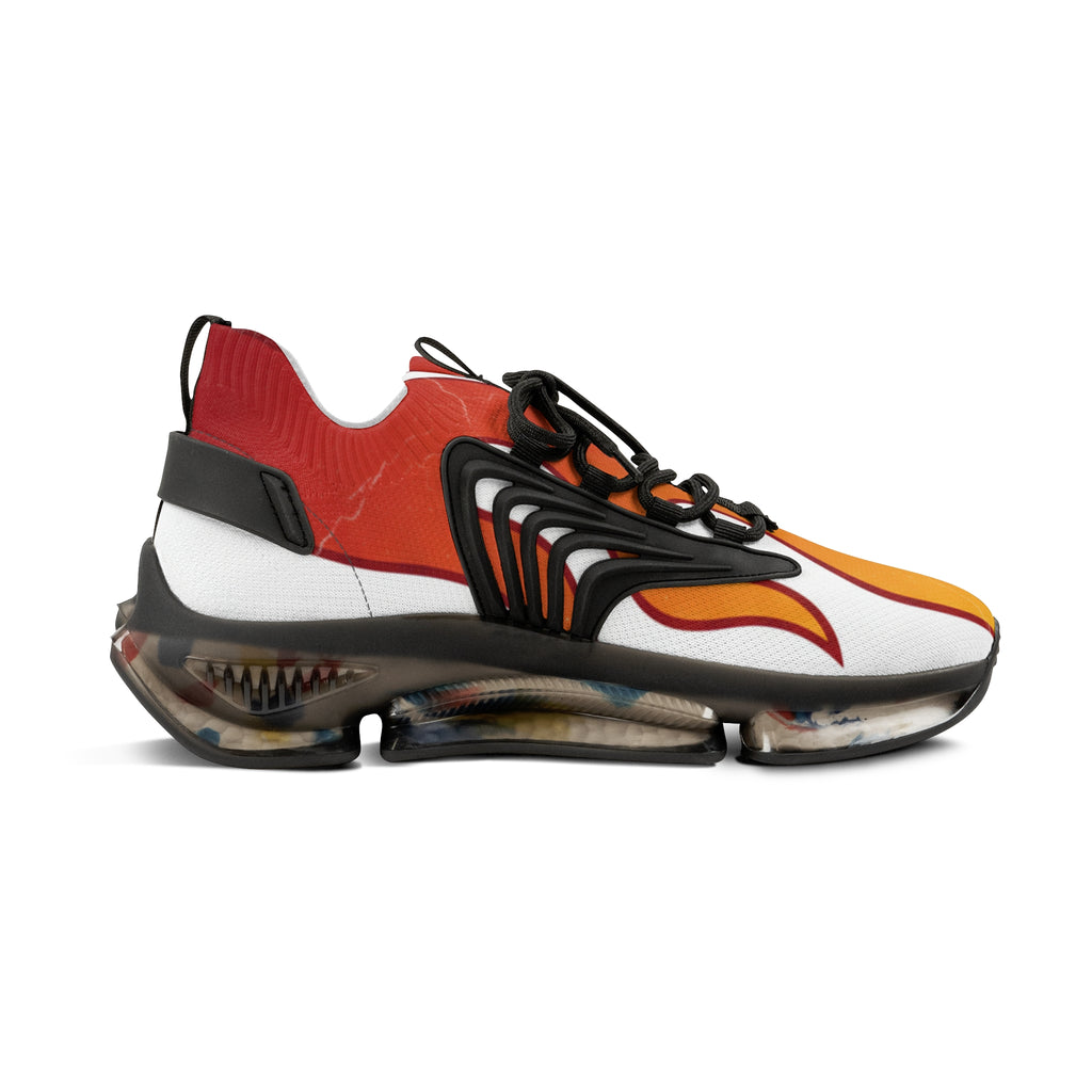 Mesh Sneakers — Lightweight Breathable Men’s Athletic Shoes with Flame Design