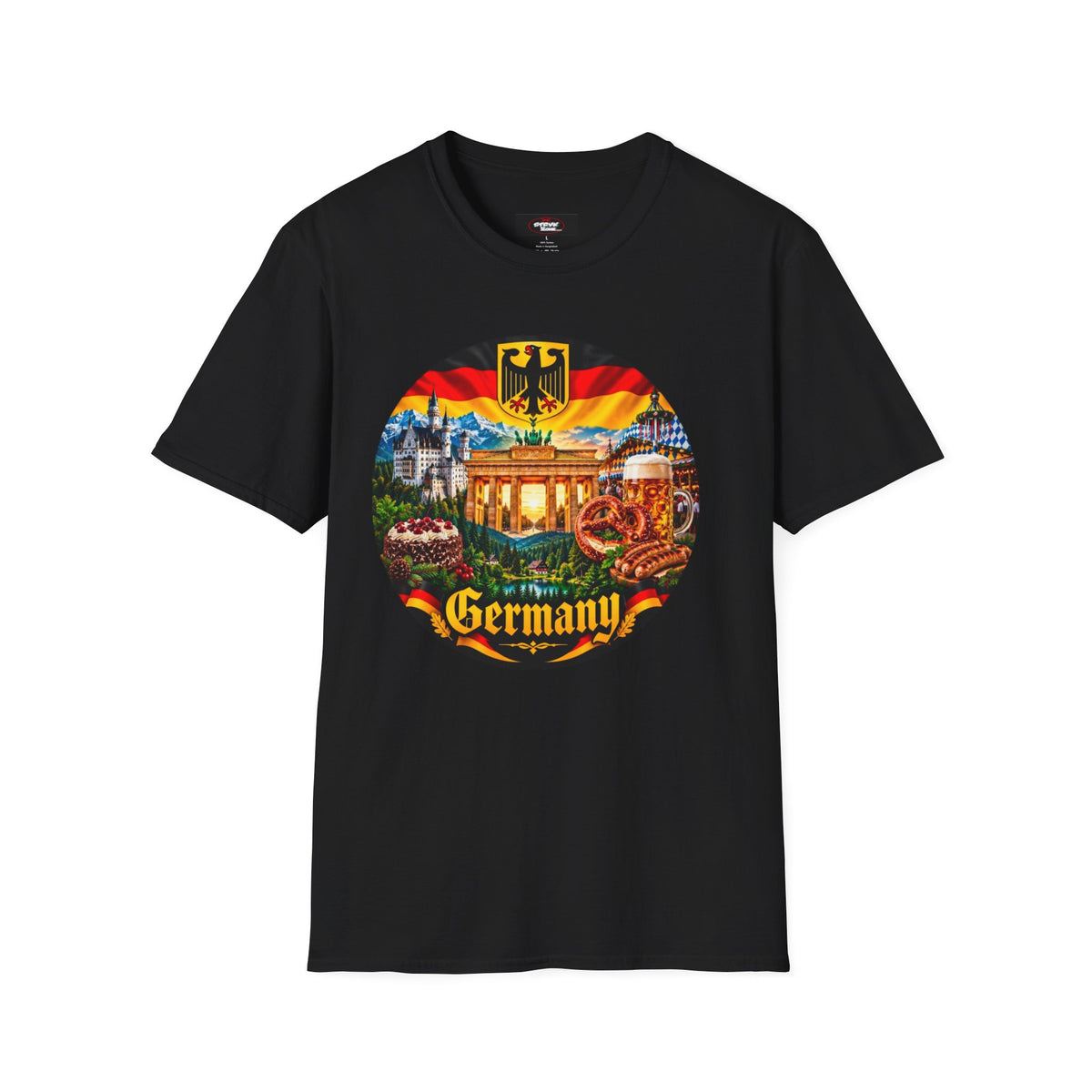Germany Vintage Travel T-Shirt — Retro German Landmarks & Crest Graphic