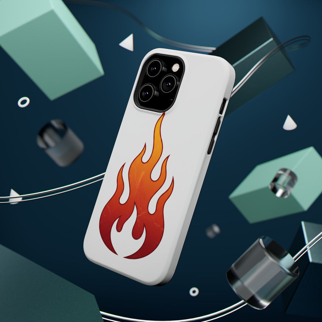 Flame Graphic Phone Case — Magnetic Impact‑Resistant Protective Cover