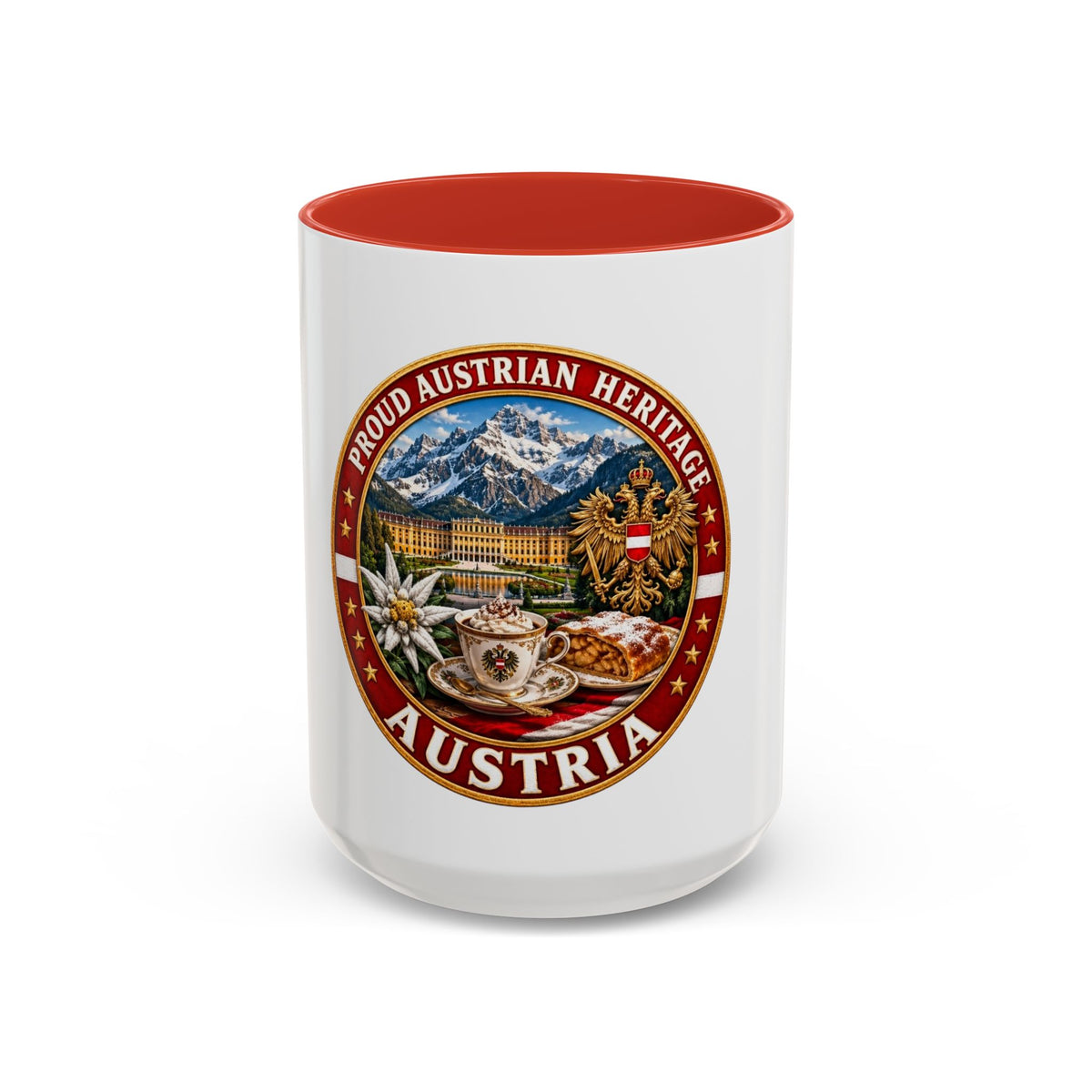 Austria Heritage Coffee Mug — Proud Austrian Heritage Accent Mug (11/15oz)