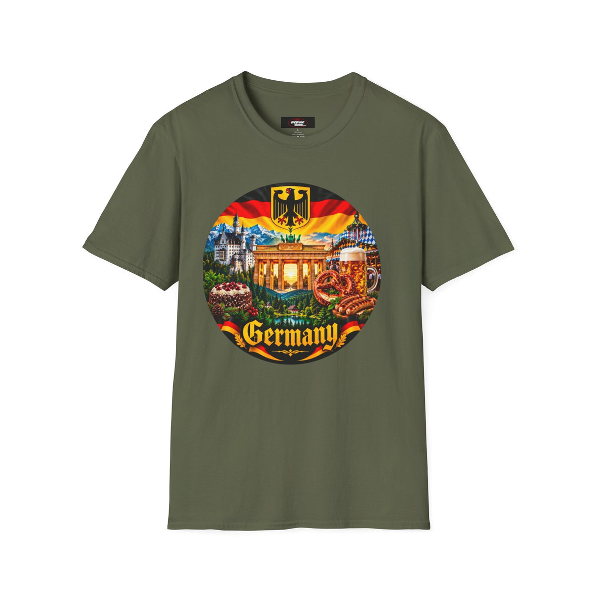 Germany Vintage Travel T-Shirt — Retro German Landmarks & Crest Graphic
