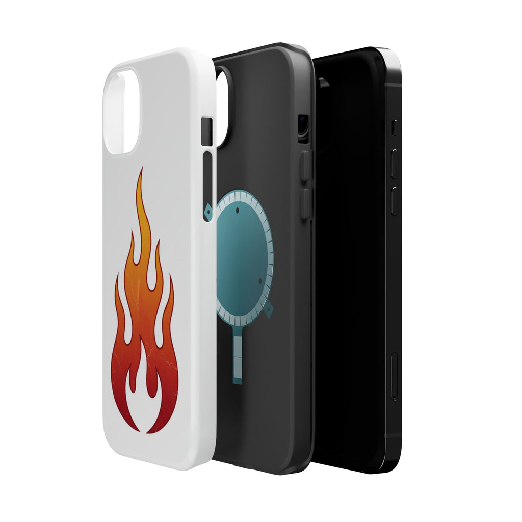 Flame Graphic Phone Case — Magnetic Impact‑Resistant Protective Cover
