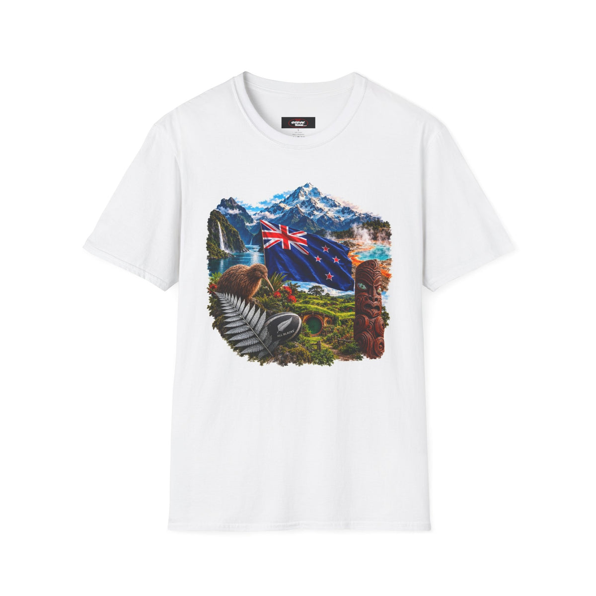 New Zealand Heritage T-Shirt – Kiwi, Fern & Mount Cook Scenic Tee