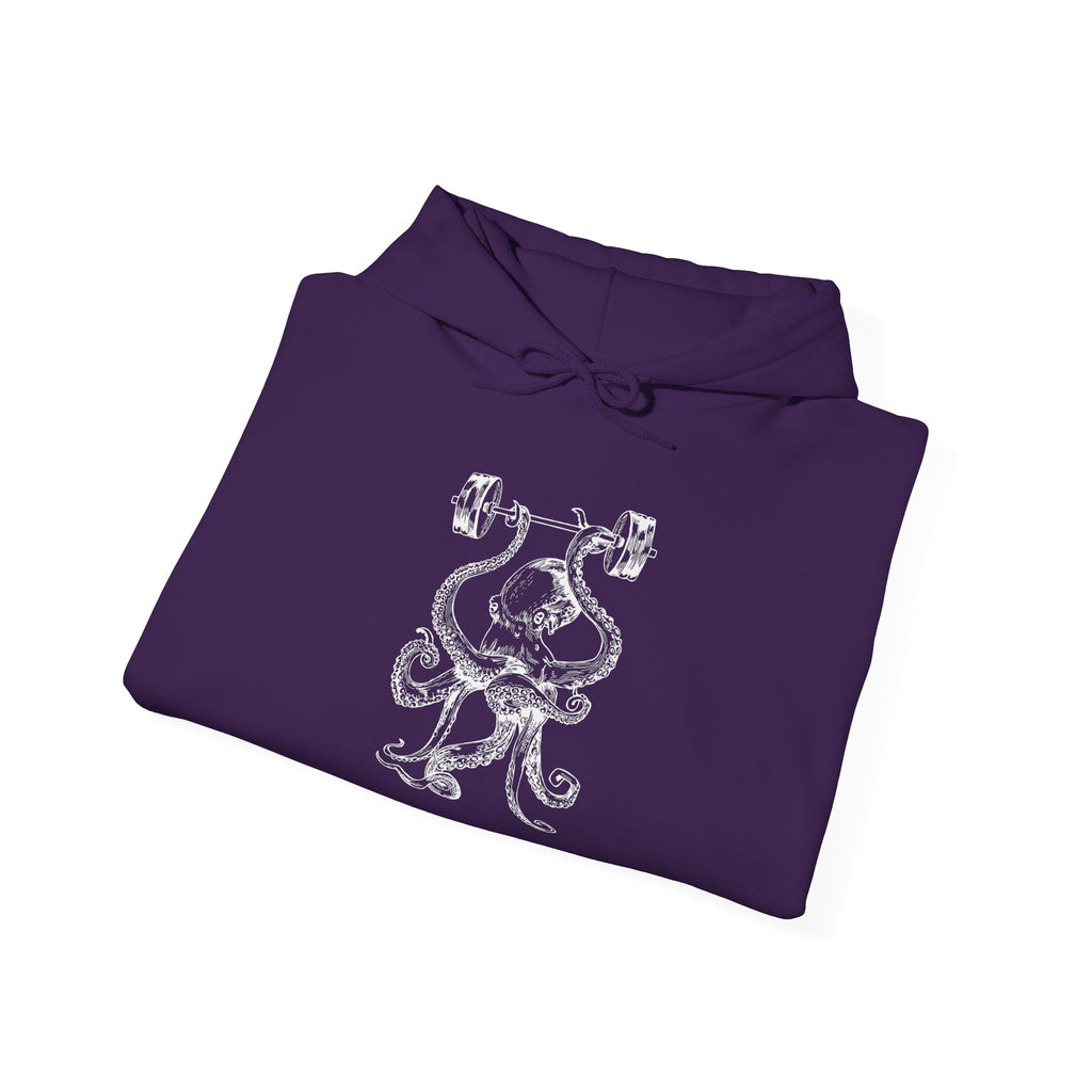 Funny Gym Hoodie – Octopus Weightlifting Graphic